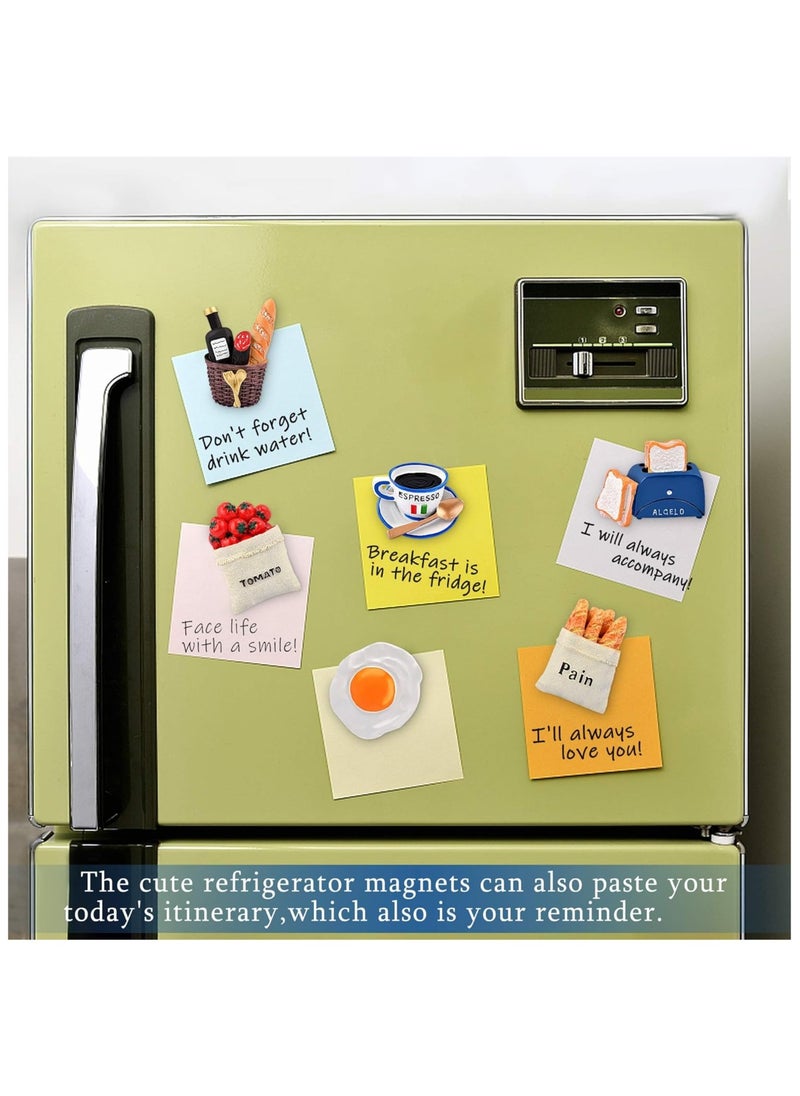 Hihonor 6Pcs Food Magnets for Fridge Magnets, 3D Resin Cute Food Fridge Magnets Creative Natural Food Shaped Magnets for Home Decor, Refrigerator, Magnetic Whiteboard or Blackboard  - Image 5