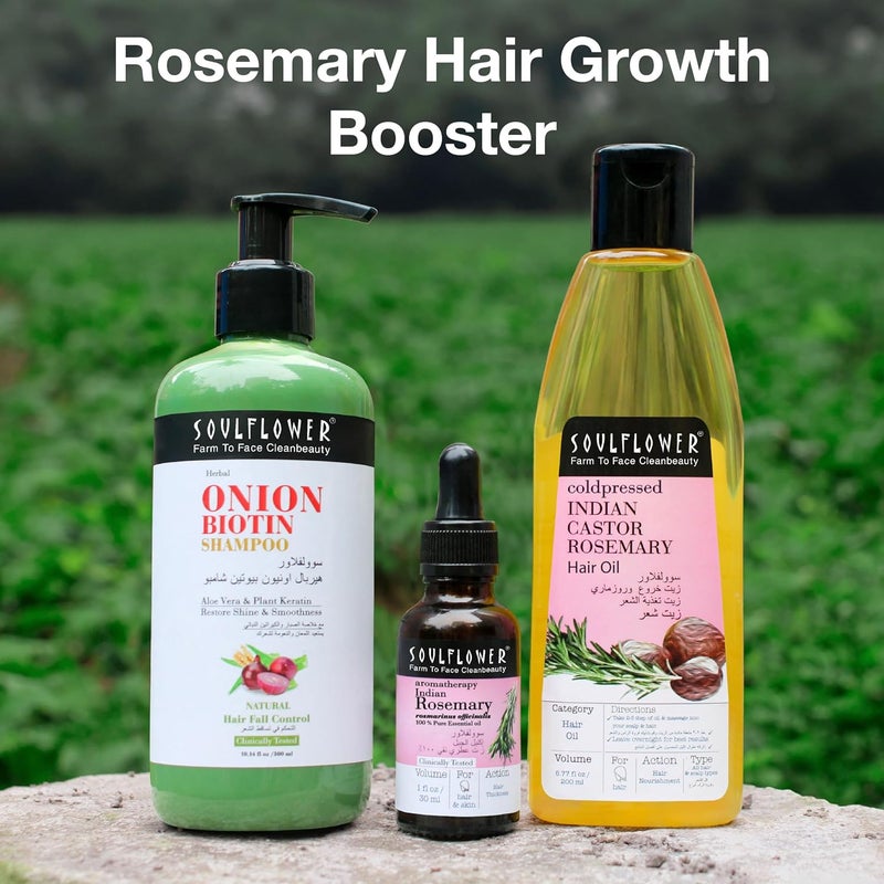 Soulflower Rosemary Essential Oil For Hair Growth- Minty Aroma- 100% Pure, Organic, Natural, Vegan, Cruelty Free - Halal Certified, Clinically Tested, Ecocert Cosmos Organic Certified, 30 ml/ 1 Fl Oz - Image 5