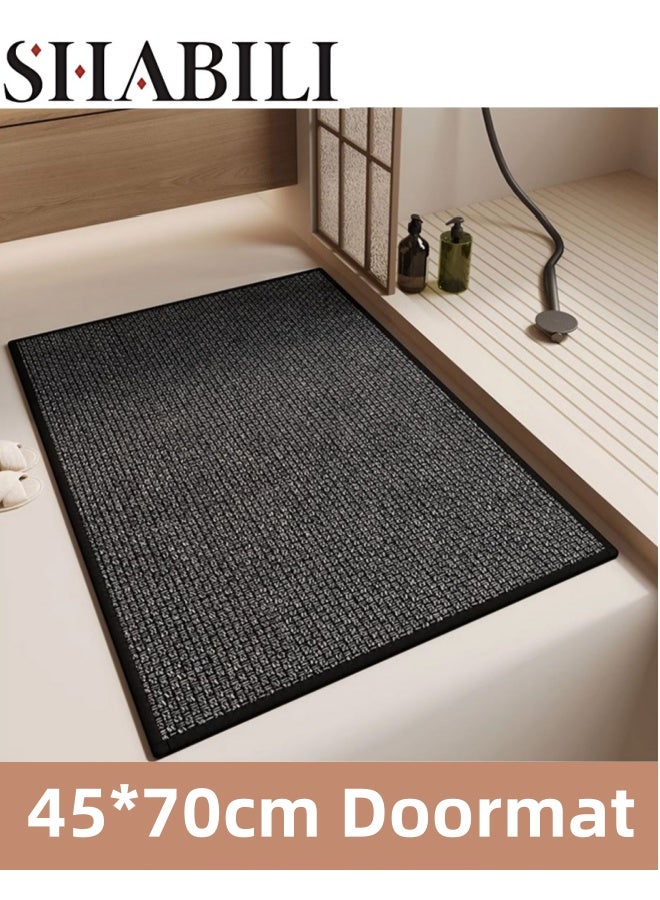 SHABILI Blended Fabric Doormat 45×70cm – Entryway Rug with Strong Water Absorption, Anti-Slip Rubber Backing, Shoe Scraper Floor Mat for Indoor/Front Door/Bathroom/Living Room/Bedroom - Image 1