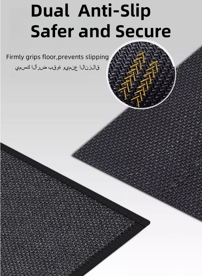 SHABILI Blended Fabric Doormat 45×70cm – Entryway Rug with Strong Water Absorption, Anti-Slip Rubber Backing, Shoe Scraper Floor Mat for Indoor/Front Door/Bathroom/Living Room/Bedroom - Image 2
