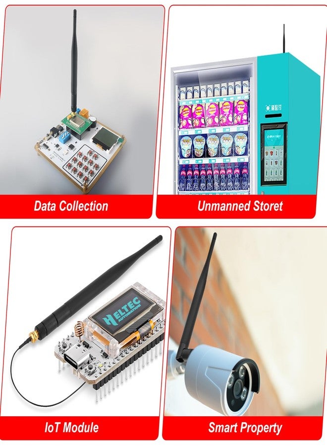 MakerHawk 2 Pack 915MHz LORA Antenna 5dBi Gain Omni SMA Male Connector + RF Antenna Adapter Cable - Image 2