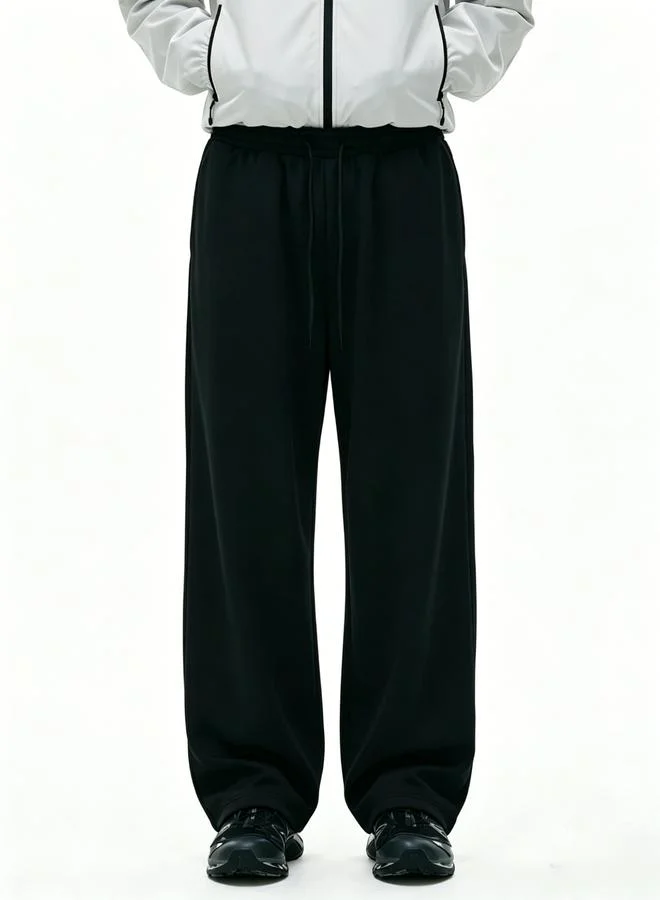 Take Two Men Black Sports Long Loose Breathable Fitness Trousers