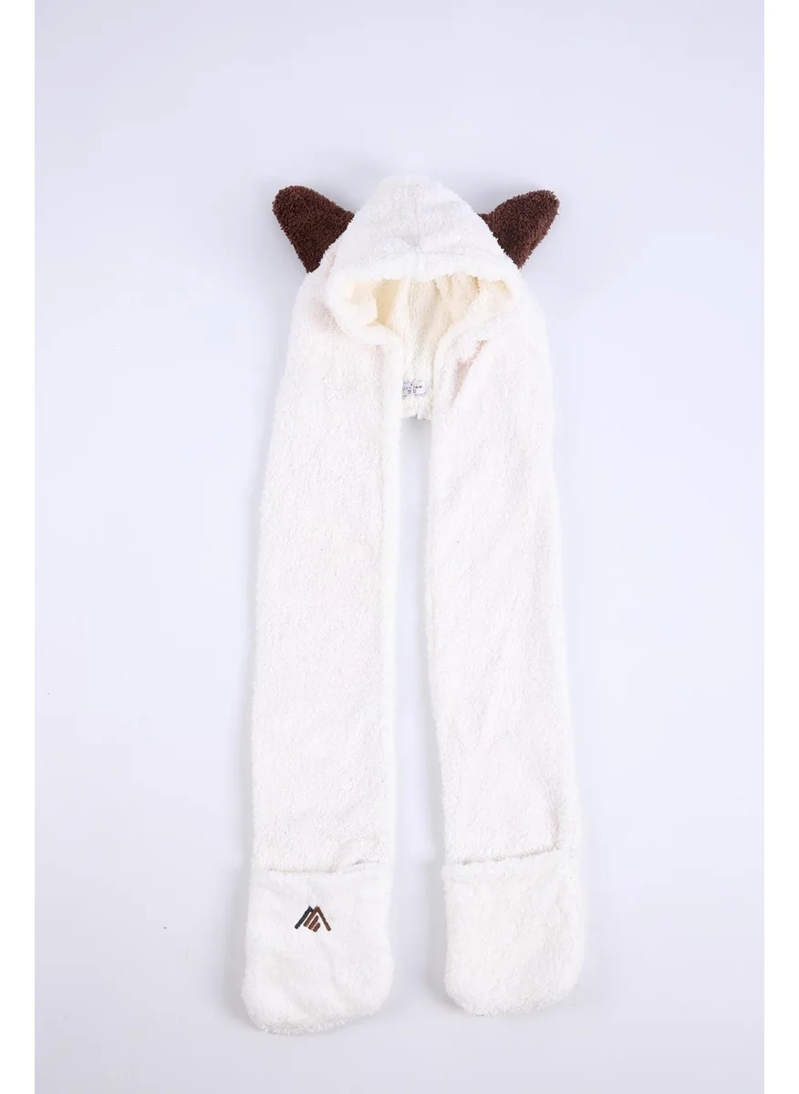 Baby Hola Babyhola Girl Boy Babyhola Girl Boy Child Eared Plush Beanie with Pocket Gloves Winter 1300