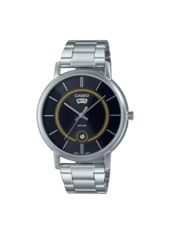 CASIO Men's Analog Display Watch With Silver Stainless Steel Strap - MTP-B120D-1AVDF