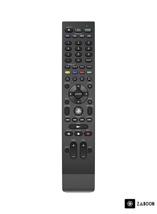 Zaboon Universal Media Remote Control for PS4, TV, Cable Box and Audio Receiver Black