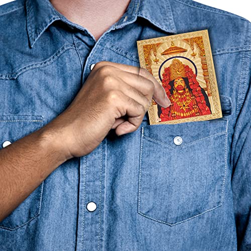 Hawai Gold Plated Acrylic Sheet Printed Maa Tara Sticker, Size 3.5 x 2.5 Inch | Self Adhesive Waterproof Tara Mata Religious Sticker for Car Dashboard, Mobile, Wallet, Temple & Pooja Room - Image 5