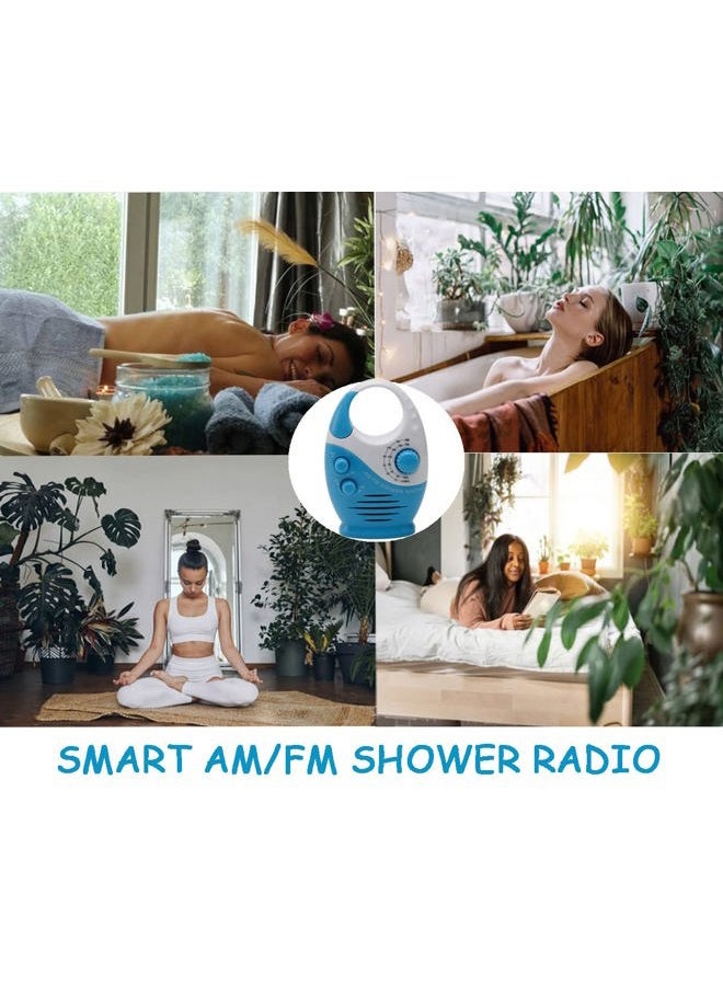 Erthree Shower Radio, Bathroom Radio AM FM, Waterproof Hanging Shower Radio Adjustable Volume - Image 3