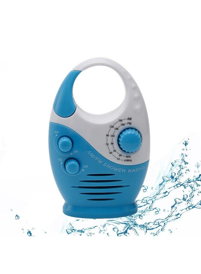 Erthree Shower Radio, Bathroom Radio AM FM, Waterproof Hanging Shower Radio Adjustable Volume - Image 1
