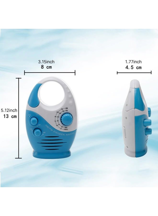 Erthree Shower Radio, Bathroom Radio AM FM, Waterproof Hanging Shower Radio Adjustable Volume - Image 5