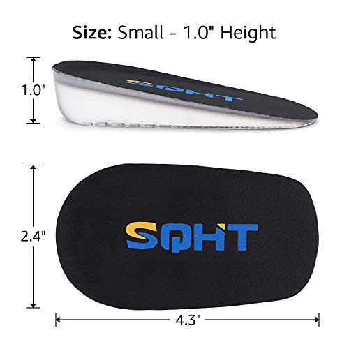 SQHT's Height Increase Insoles, Shoes Lifts, Heel Lift Inserts for Leg Length Discrepancies (Small - 1" Height) - Image 5