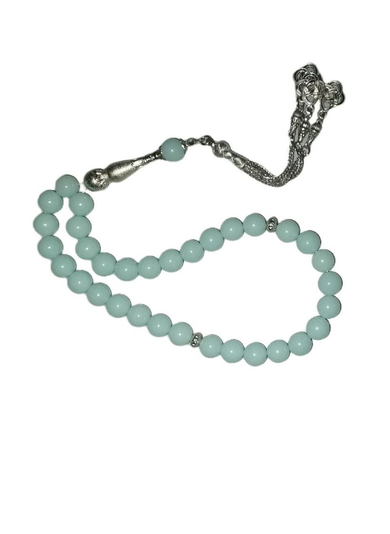TOVELE5 - Ramadan Gift/ Natural glow-in-the-dark Stone Prayer Beads/Tasbih/ 33Pcs/ Muslim/High-end gifts - Image 1
