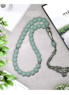 TOVELE5 Ramadan Gift/ Natural glow-in-the-dark Stone Prayer Beads/Tasbih/ 33Pcs/ Muslim/High-end gifts  - Image 3