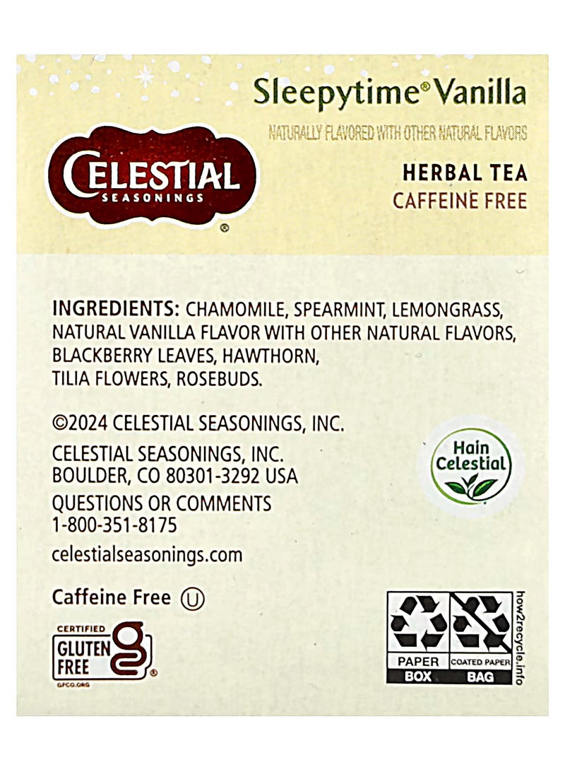 CELESTIAL SEASONINGS شاي الأعشاب، سليب تايم® فانيليا، 20 كيس شاي، 1.1 أونصة (30 جرام) - Image 2