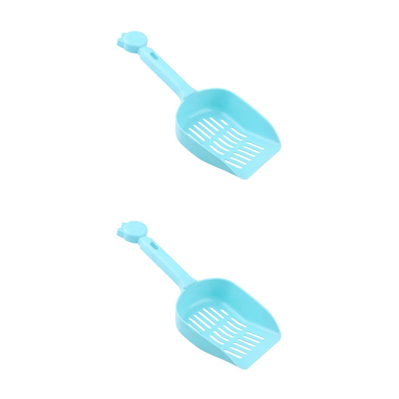 2pcs Pet Kitten Litter Sands Shovel Extra Giant Handle Small Scoop Kitten Sand Cleaning up Tool Pet Supply ( /Yellow/Orange/ Random) - Image 1