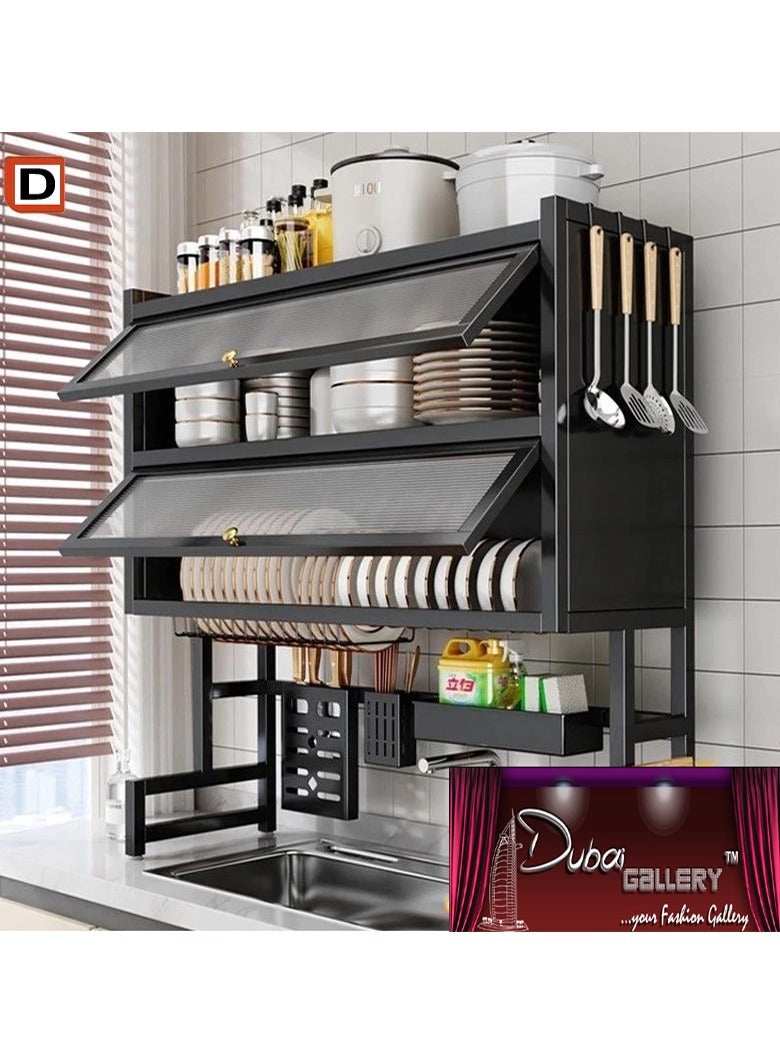 DubaiGallery 3 Layer Kitchen Organizer Dish Rack Over Sink Cutlery Utensils Washing Cutlery Holder Draining Board Kitchen Storage Dish Drainer Draining Rack - Image 3
