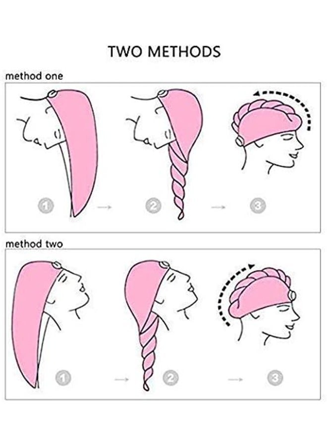 snooze 2Pieces Drying hair set , Wrap bonnet+ hair tie Anti-tangle, Break - Image 3