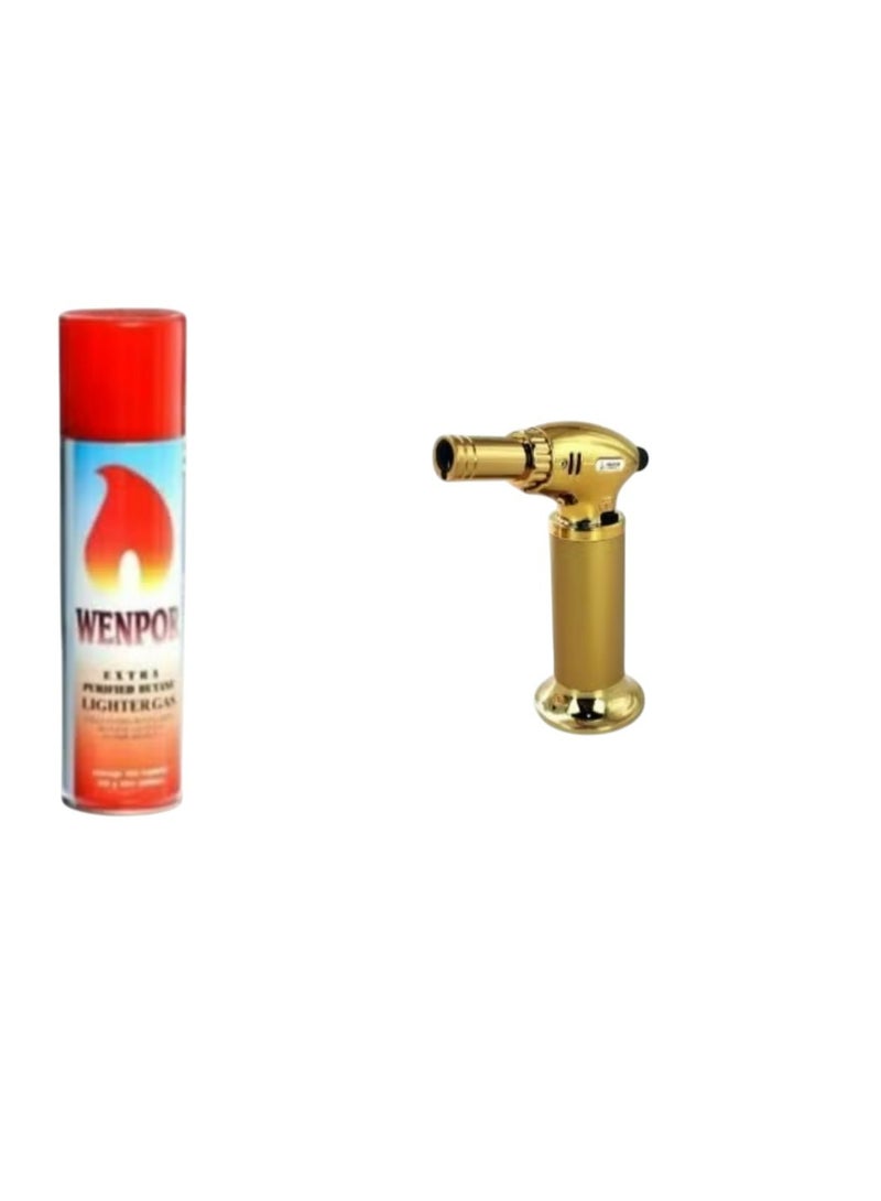 Wenpor Refillable Gas Lighter with Free Gas Can