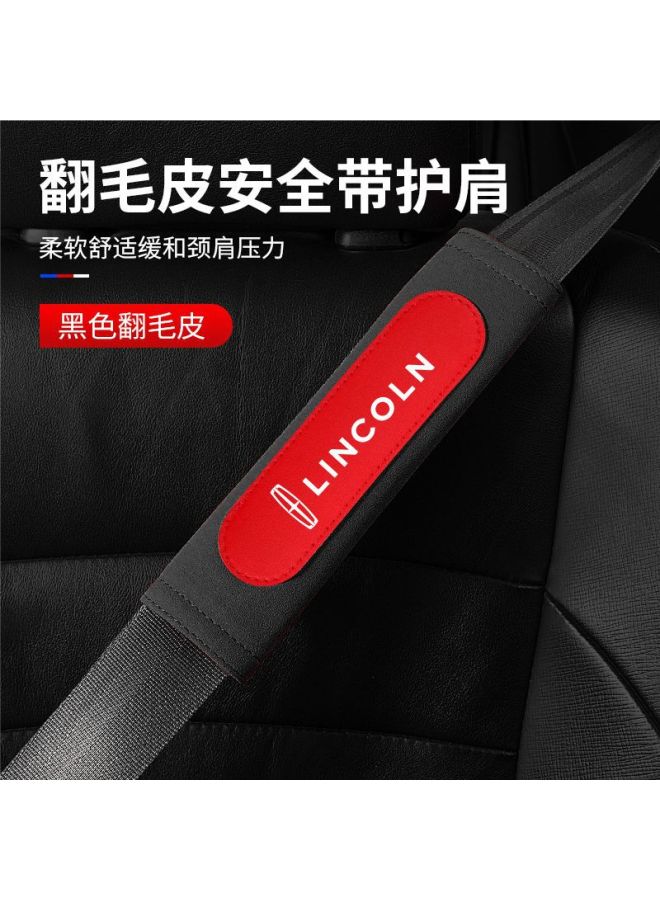 Car Interior Suede Leather Seat Belt Shoulder Cover Car Seat Belt Cover Car Interior Cover Car Seat Belt Shoulder Pads