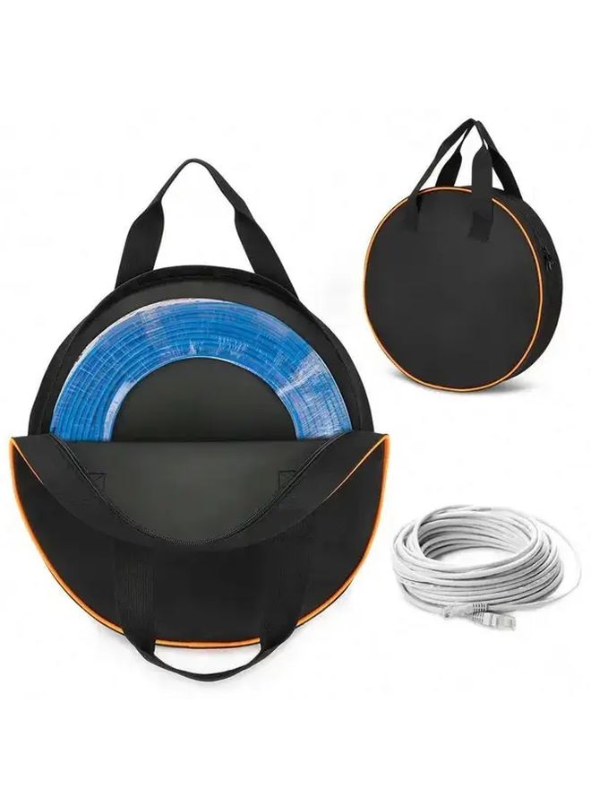 Black Waterproof Car Charger Storage Bag Organizer With Handle For Cables Electronics - Image 3