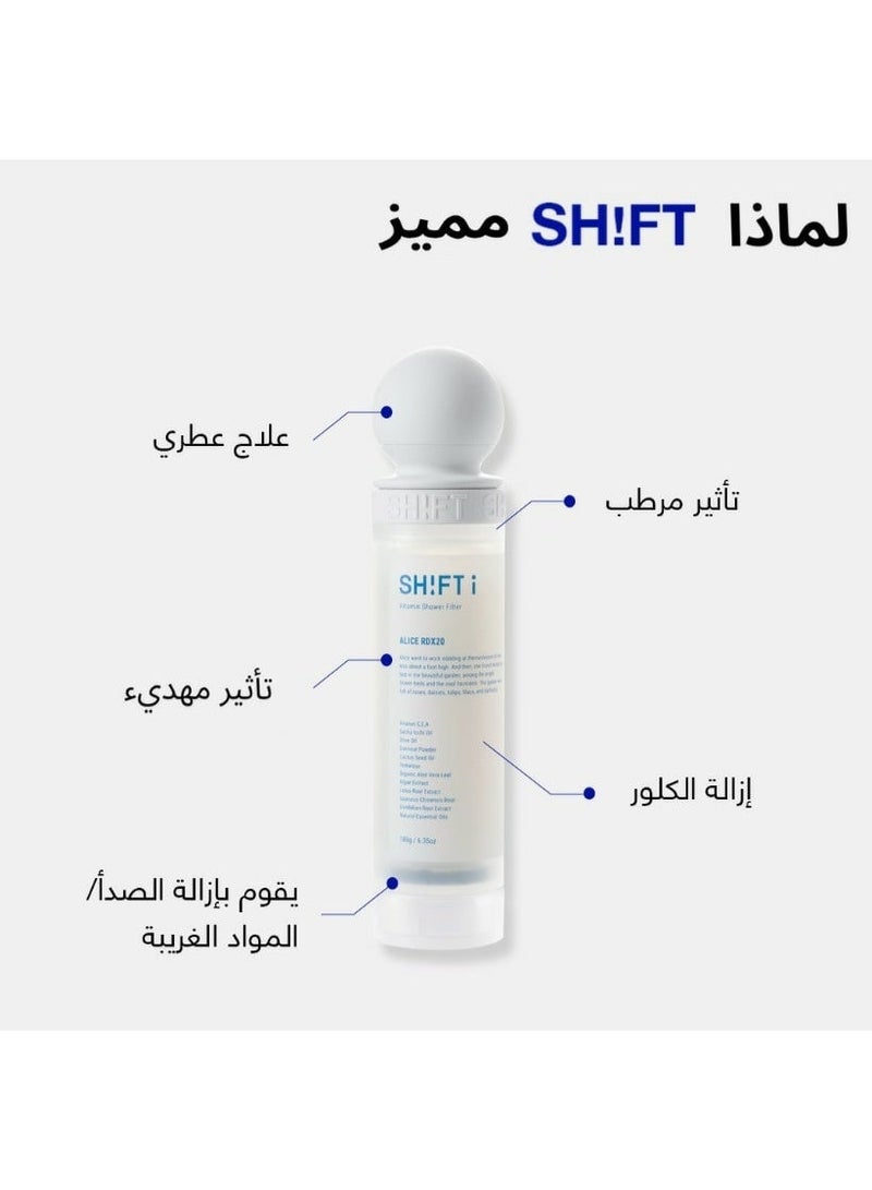 Sh!ft Shower Filter For Standard Showers Chlorine Reduction With 15 Natural Moisturizing Ingredients Vitamins A C E Holiday Scent -White - Image 5
