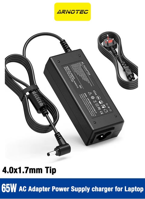20V 65W Laptop Charger for Lenovo, Replacement AC Adapter Ideapad, 3 5 320 310 320S 330 330S 110 110S 120S, Ideapad Flex 4 5 6 ADl45WCD 330S-15Ikb Yoga 520 530 Power Supply Cord-（4.0x1.7mm）Port
