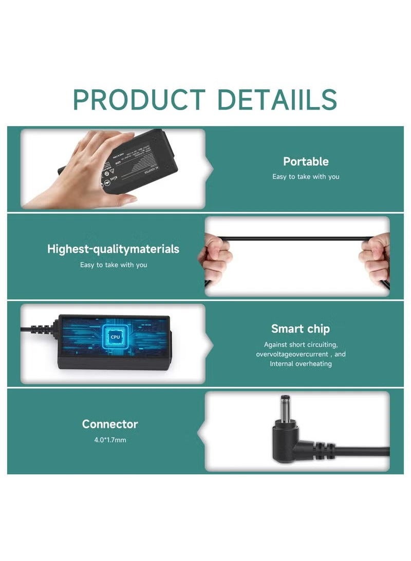 ARNOTEC شاحن لابتوب 20 فولت 65 واط للي Lenovo، محول تيار متردد بديل Ideapad، 3 5 320 310 320S 330 330S 110 110S 120S، Ideapad Flex 4 5 6 ADl45WCD 330S-15Ikb Yoga 520 530 كابل الطاقة - (4.0x1.7mm) منفذ - Image 4