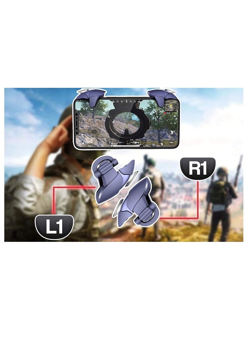 Memo Mobile Controller Joystick Aim Button Tactile For iPhone & Android Smart Phone PUBG / Call OF Duty / Fortnite / Rules of Survival Game Pad Shoulders Triggers L1 R1 (1 Pair ) - Image 2