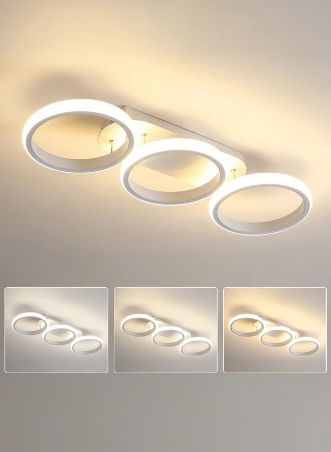 XiuWoo Round Ceiling Light Hanging Lamp, Modern LED Three Colors Changing Light, Simple Modern Style, Suitable For Living Room Bedroom Hallway Balcony - Image 1