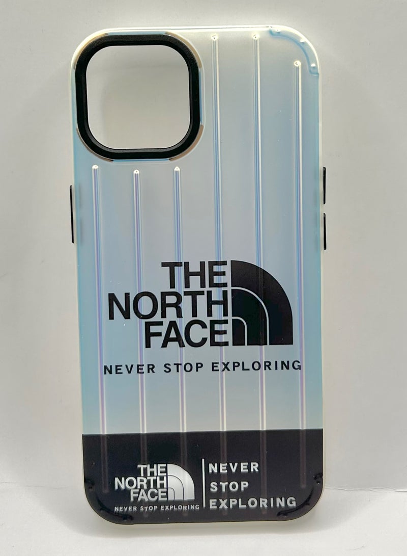 METALIC THE NORTH FACE PRINTED SILICON CASE FOR IPHONE 15