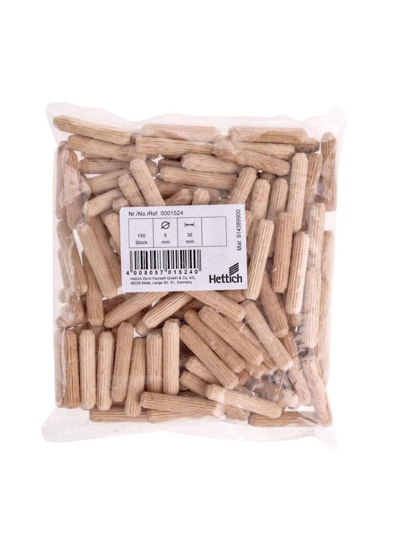 دبوس خشبي هيتش 6 × 30 مم