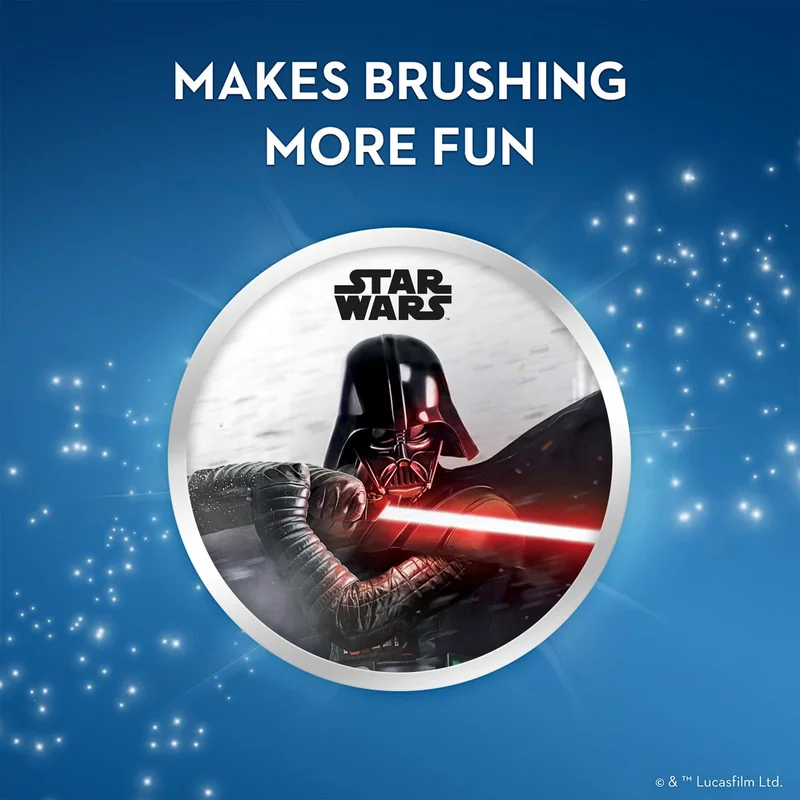 Oral-B Kids Brush heads Starwars; Extra Soft, Gentle on Gums &Tough on Cavitie - EB10S-2 SW