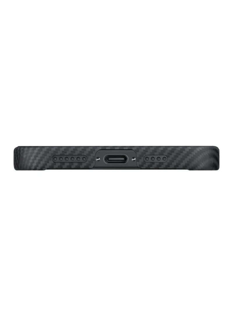 PITAKA Ultra Slim Case for iPhone 16 Pro / Compatible with MagSafe / 3D Grip Textured / Raised Camera Lip / Drop and Damage Protection - Black / Gray