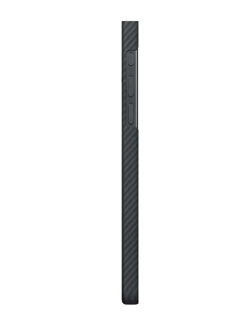 PITAKA Ultra Slim Case for iPhone 16 Pro / Compatible with MagSafe / 3D Grip Textured / Raised Camera Lip / Drop and Damage Protection - Black / Gray