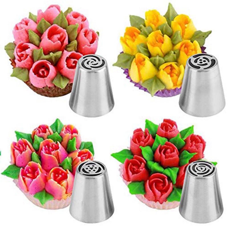 27-Piece Set Russian Decorating Nozzle Diy Baking Tool Set Stainless Steel Decorating Nozzle Set - Image 5