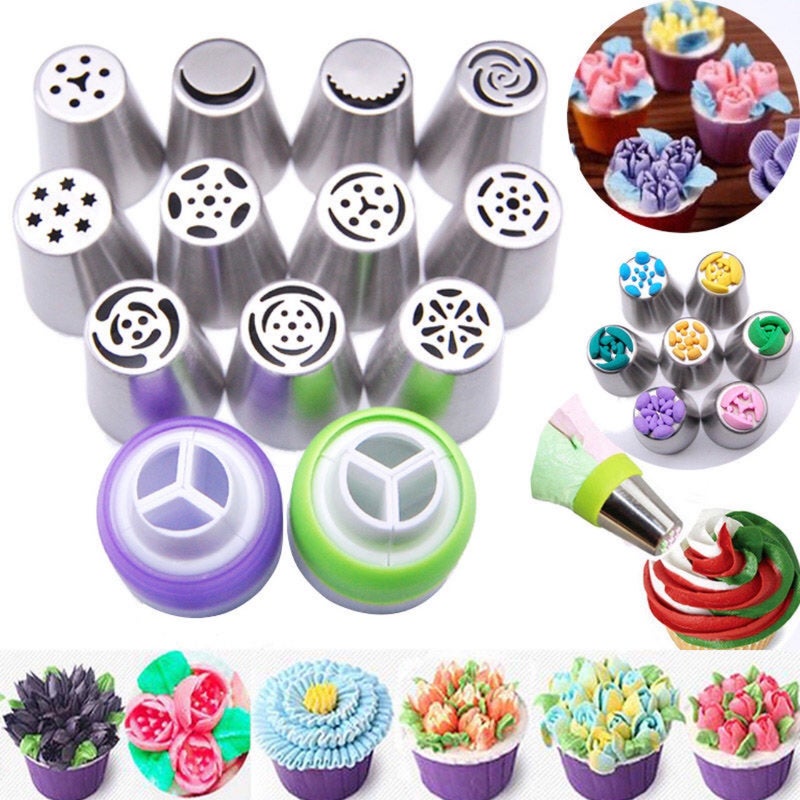 27-Piece Set Russian Decorating Nozzle Diy Baking Tool Set Stainless Steel Decorating Nozzle Set - Image 3