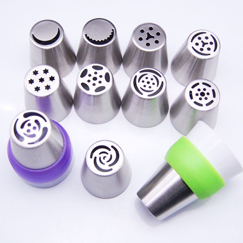 27-Piece Set Russian Decorating Nozzle Diy Baking Tool Set Stainless Steel Decorating Nozzle Set - Image 4