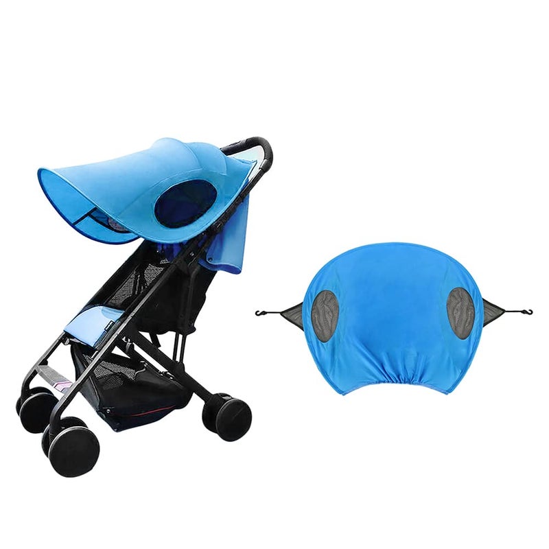 ITODA Universal Baby Stroller Sun Shade UV Protection Cover for Strollers Foldable Infant Pram Sun Canopy Summer Blackout Buggy Pushchair Awning for Outdoor Travel Only Shade Cover - Image 2