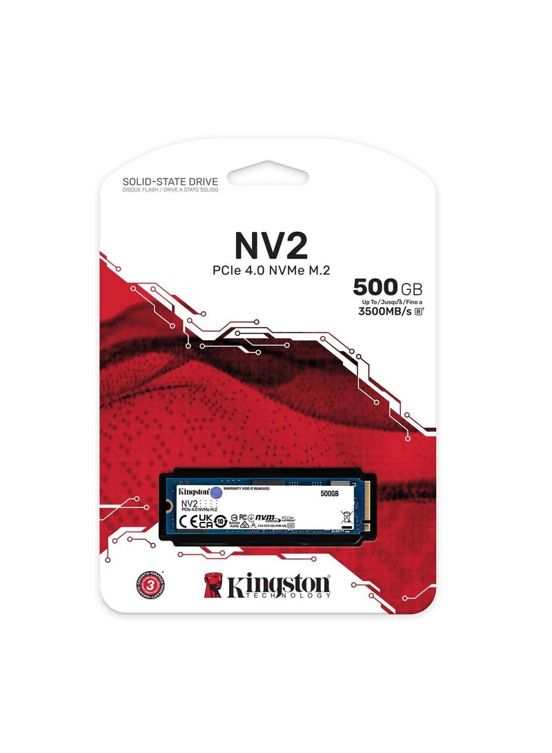 Kingston 500GB NV2 SSD NVMe M.2 Drive - Image 3