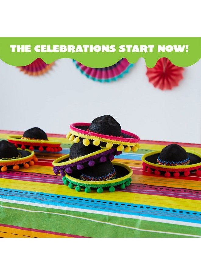 JOYIN 6 Pcs Cinco De Mayo Fiesta Fabric Sombrero Headbands Party Costume For Fun Fiesta Hat Party Supplies Luau Event Photo Props Mexican Theme Decorations Dia De Muertos And Party Favors.  - Image 4