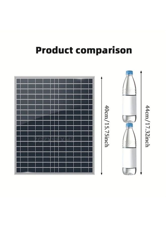 20W Solar Panel Clamp Kit With 60A Controller 12V 18V 24V USB Charger For Camping Cars Boats - Image 4