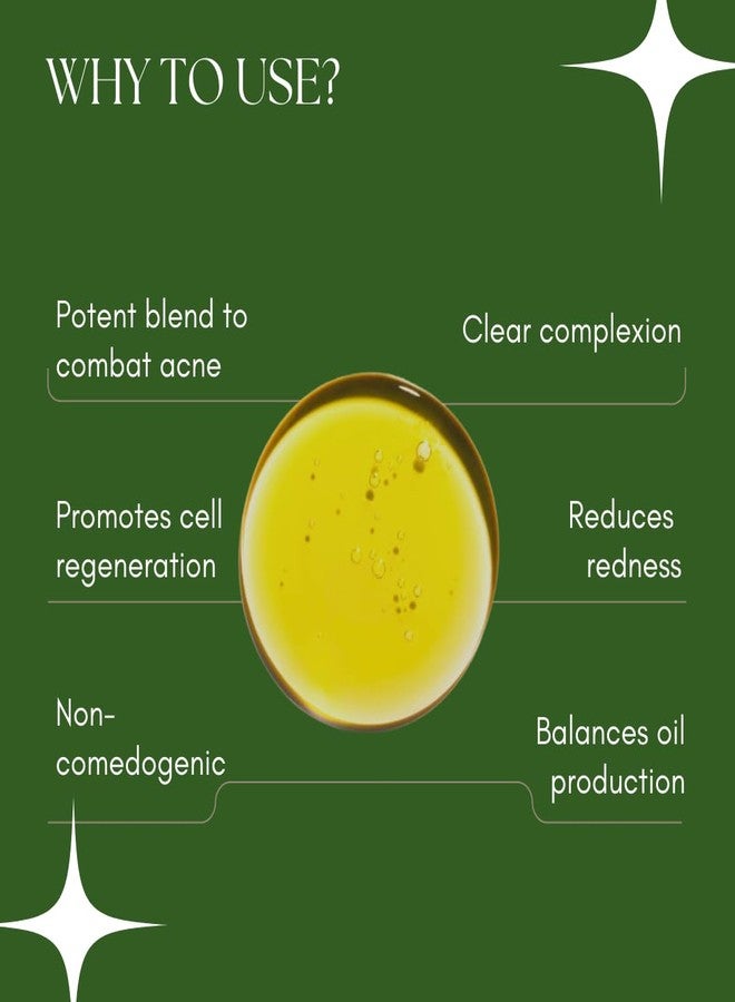 EcoBerry Neem Tamanu Anti Acne Serum for Oily & Acne Prone Skin, Blemishes, Moisturizing, Organic, Natural, Paraben Free, Preservative Free, Vegan - Image 3