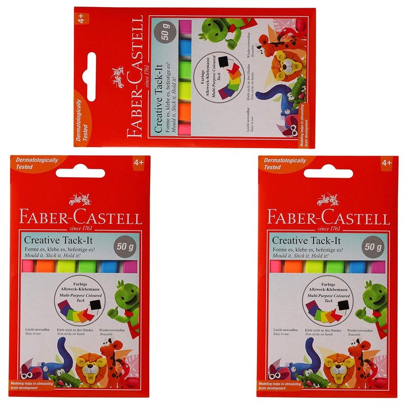 FABER-CASTELL Creative Tack-It - Multicolor (Pack of 3) - Image 1
