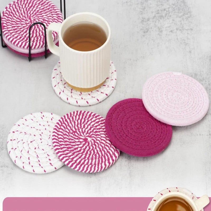 Oven Mitts 7-Piece Set Heat-Resistant Rubber Cotton - Pocketed Grip Design Pot Holders for Home Kitchen Cooking Baking Serving - Image 5