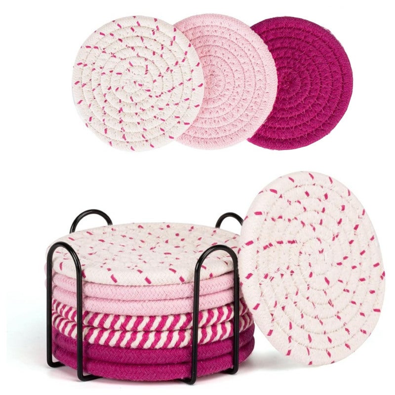 Oven Mitts 7-Piece Set Heat-Resistant Rubber Cotton - Pocketed Grip Design Pot Holders for Home Kitchen Cooking Baking Serving - Image 3
