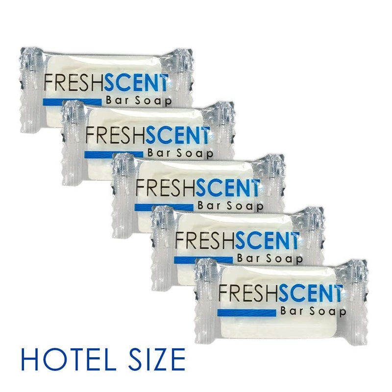 Freshscent 0.5 oz Bar Soap [100 Pack] Hotel Travel Size, Individually Wrapped, Vegetable Based, Bulk Amenities and Toiletries for Hospitality - Image 2