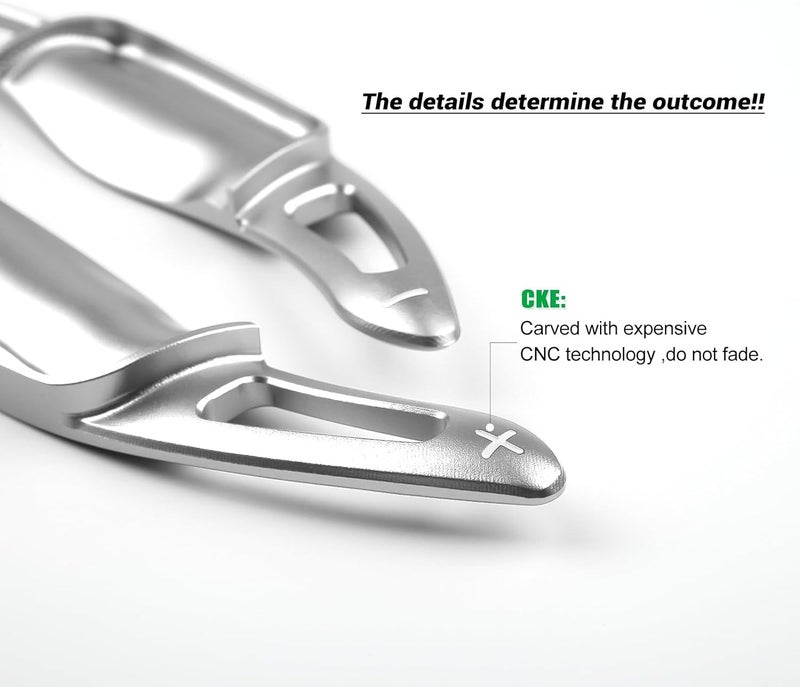 CKE Paddle Shifter Extension Cover Trims for Toyota Camry, Corolla, RAV4, Avalon - Silver - Image 2