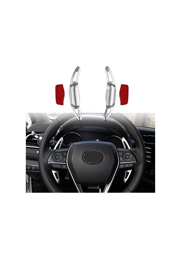 CKE Paddle Shifter Extension Cover Trims for Toyota Camry, Corolla, RAV4, Avalon - Silver - Image 1