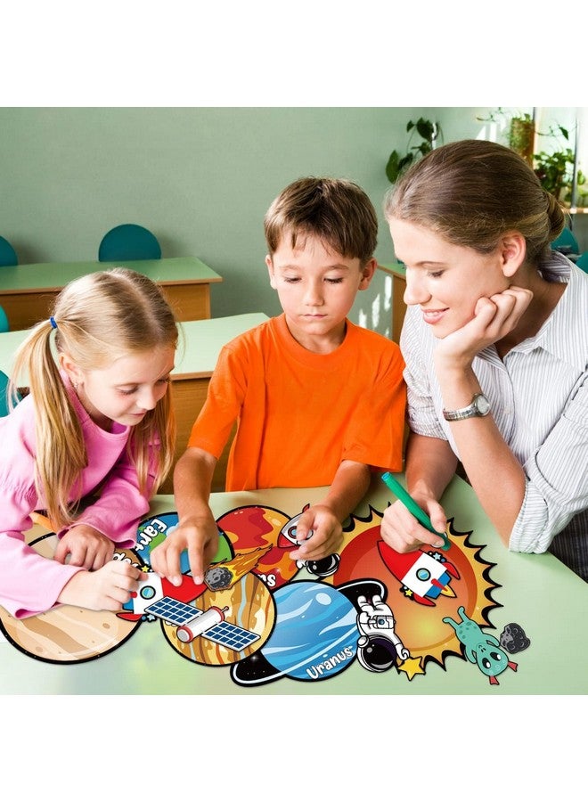 BeYumi 63Pcs Back To School Outer Space Cutouts Planet Rocket Themed Party Supplies Solar System Black Board Classroom School Decoration Bedroom Wall Decal Galaxy Bulletin Board For Teachers Kids - Image 5