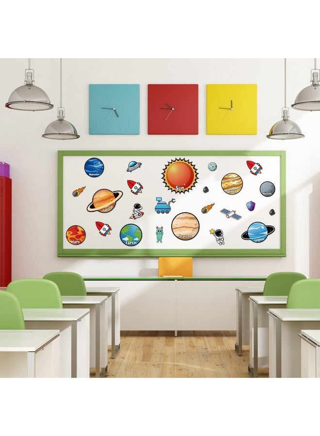 BeYumi 63Pcs Back To School Outer Space Cutouts Planet Rocket Themed Party Supplies Solar System Black Board Classroom School Decoration Bedroom Wall Decal Galaxy Bulletin Board For Teachers Kids - Image 3