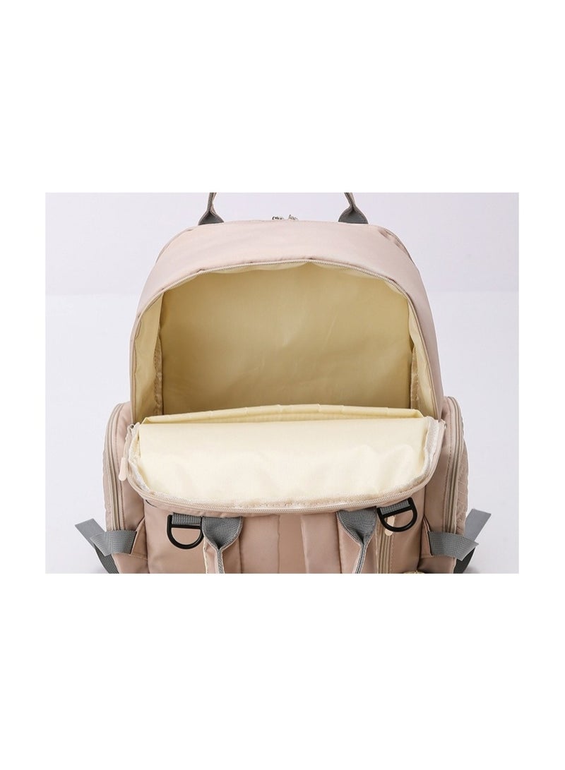 Huitich Stylish Khaki Large Capacity Baby Travel Bag for Mums - Image 4